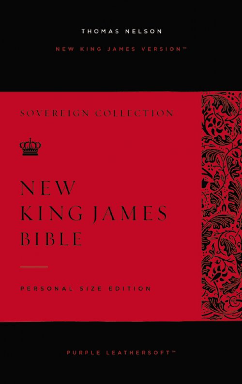 NKJV, Personal Size Reference Bible, Sovereign Collection, Leathersoft, Purple, Red Letter, Comfort Print