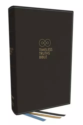 Timeless Truths Bible: One faith. Handed down. For all the saints. (NET, Black Genuine Leather, Comfort Print)