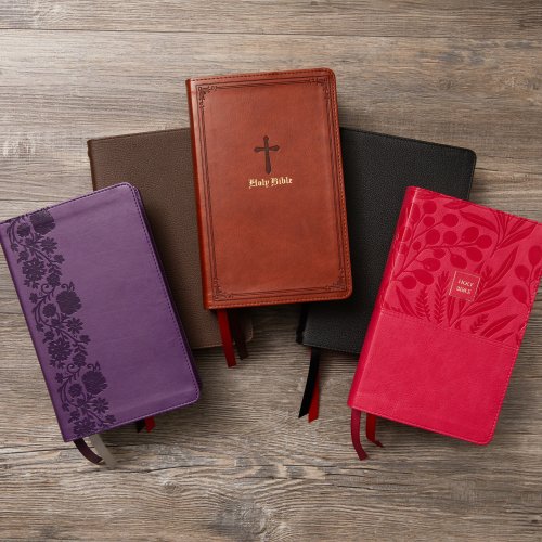 KJV Holy Bible: Large Print Single-Column with 43,000 End-of-Verse Cross References, Black Leathersoft, Personal Size, Red Letter, Comfort Print (Thumb Indexed): King James Version