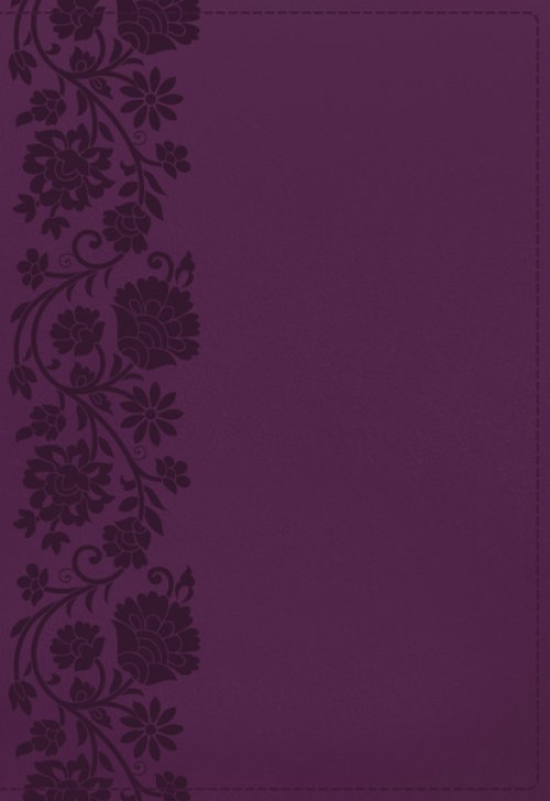 KJV Holy Bible: Large Print Single-Column with 43,000 End-of-Verse Cross References, Purple Leathersoft, Personal Size, Red Letter, Comfort Print: King James Version