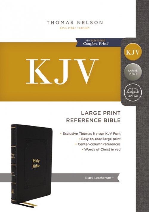 KJV Holy Bible: Large Print with 53,000 Center-Column Cross References, Black Leathersoft, Red Letter, Comfort Print: King James Version