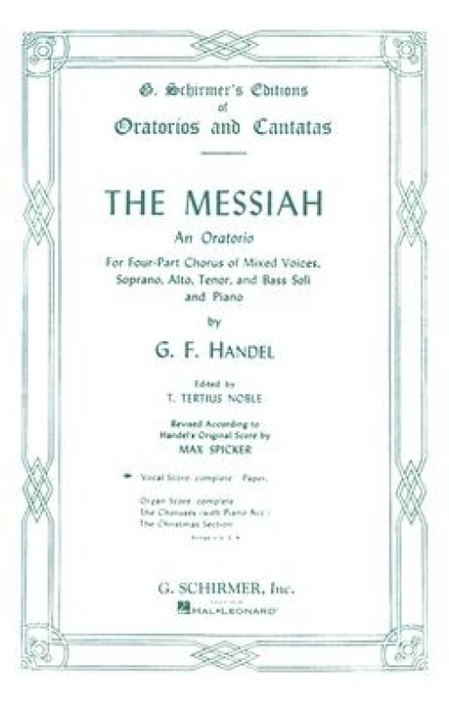 Messiah (Oratorio, 1741): Complete Vocal Score Satb