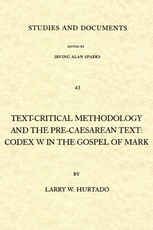 Text-critical Methodology And The Pre-caesarean Text