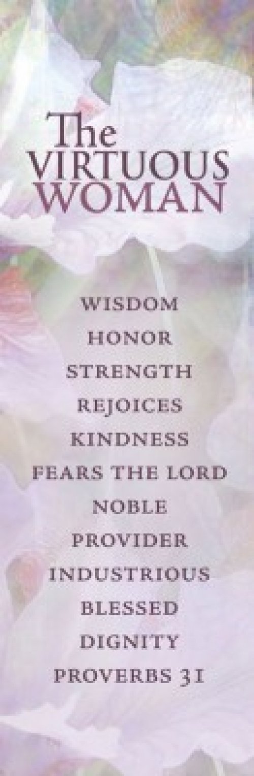 Bookmark-Virtuous Woman/Proverbs 31-Floral (Pack Of 25)