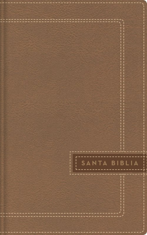 NBLA, Santa Biblia, Ultrafina, Letra grande, Tamaño manual, Leathersoft, Beige, Palabras de Jesús en rojo