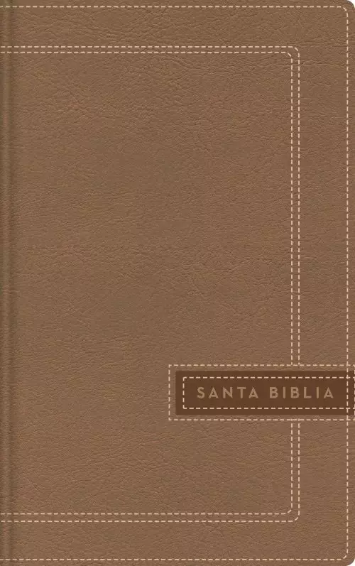 NBLA, Santa Biblia, Ultrafina, Letra grande, Tamaño manual, Leathersoft, Beige, Palabras de Jesús en rojo