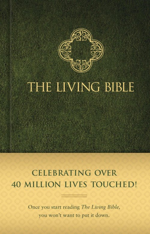 The Living Bible, Paraphrase Bible, Green, Hardback, Bible Reading Plan, Colour Maps, Topical Concordance