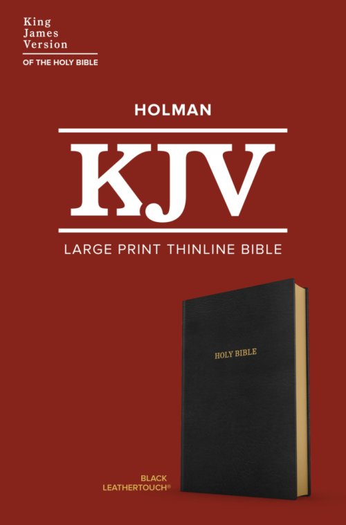 KJV Large Print Thinline Bible, Black LeatherTouch