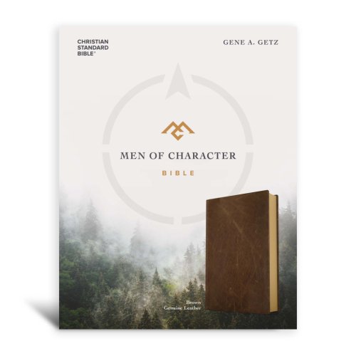 CSB Men of Character Bible, Brown Genuine Leather