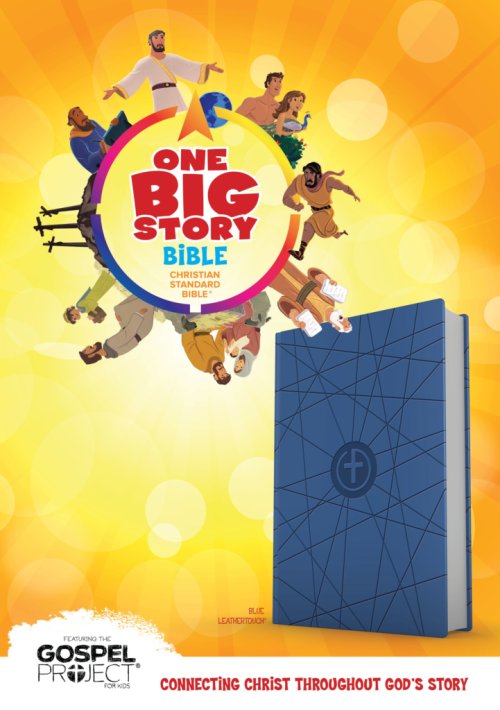 CSB One Big Story Bible, Blue LeatherTouch