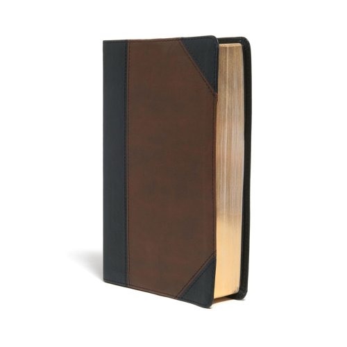 KJV Large Print Personal Size Reference Bible, Black/Brown Leathertouch