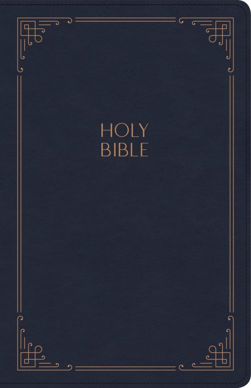 KJV Large Print Personal Size Reference Bible, Navy Leathertouch Indexed