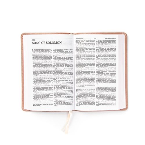 KJV Personal Size Bible, Rose Gold LeatherTouch