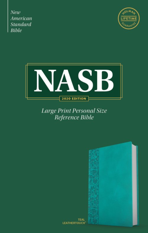 NASB Large Print Personal Size Reference Bible, Teal LeatherTouch