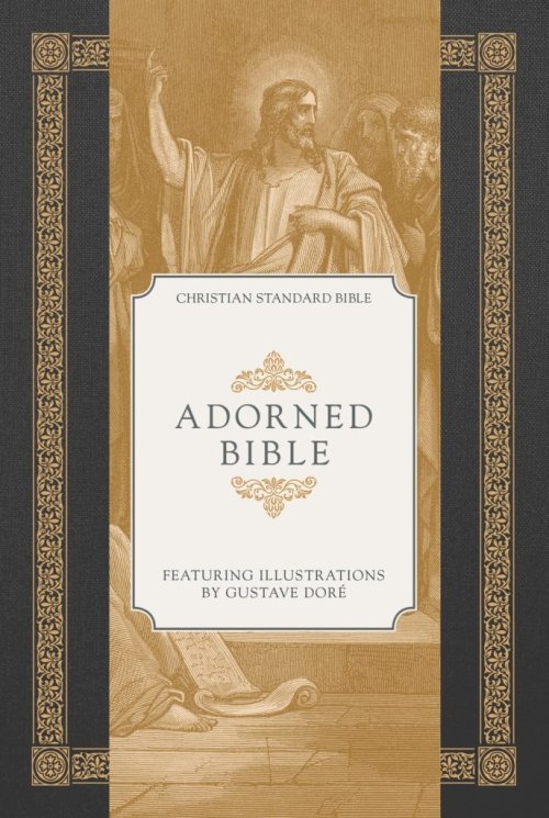 CSB Adorned Bible, Charcoal Cloth Over Board