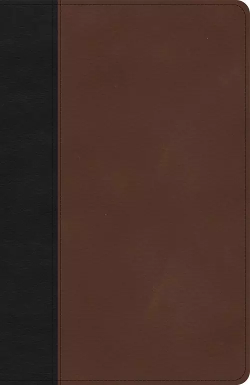 KJV Thinline Bible, Black/Brown LeatherTouch