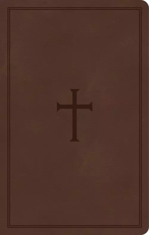 KJV Thinline Reference Bible, Brown LeatherTouch