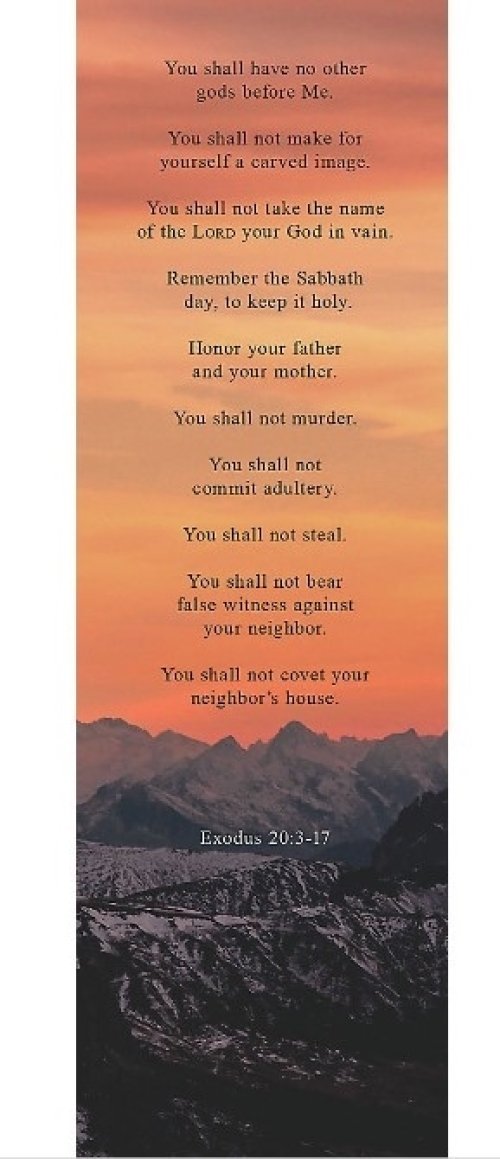 10 Commandments Bookmark (pack of 25)