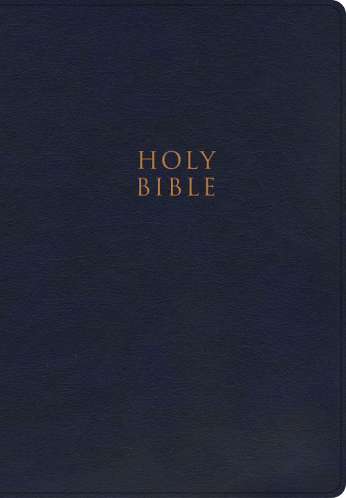 CSB Super Giant Print Reference Bible, Navy LeatherTouch