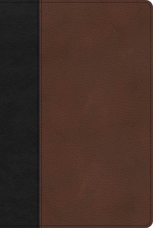 KJV Large Print Thinline Bible, Black/Brown LeatherTouch