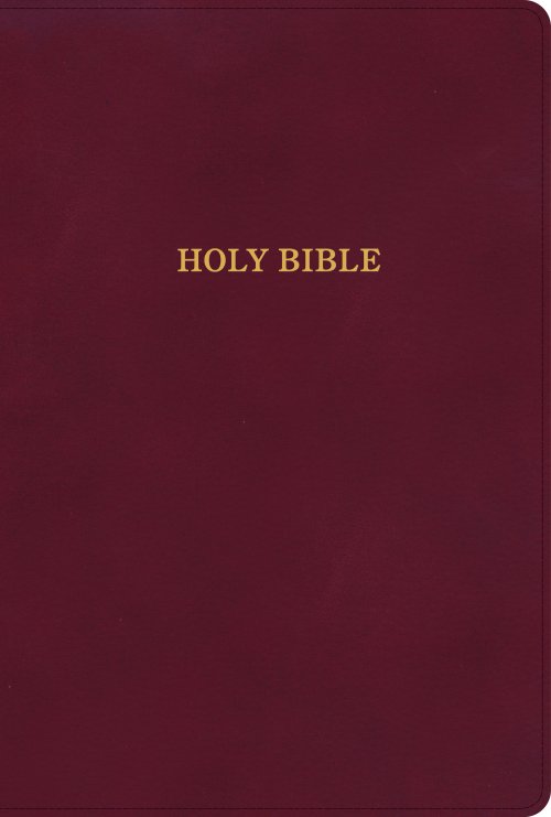 KJV Large Print Thinline Bible, Burgundy LeatherTouch