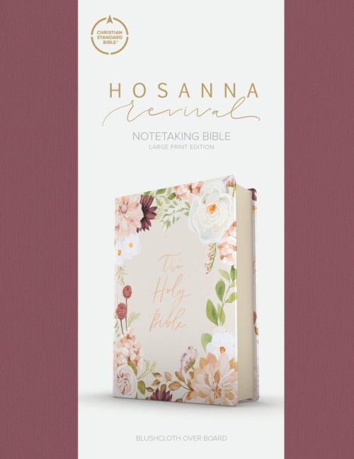 CSB Notetaking Bible, Large Print Hosanna Revival Edition, Blush Cloth Over Board