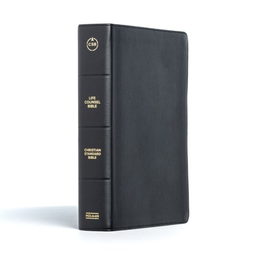 CSB Life Counsel Bible, Genuine Leather, Black, Indexed