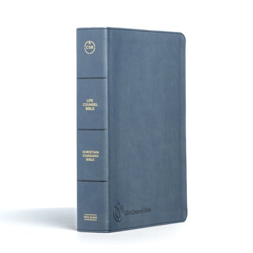 CSB Life Counsel Bible, Slate Blue LeatherTouch, Indexed