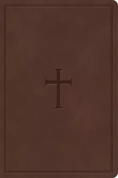 CSB Giant Print Reference Bible, Brown LeatherTouch, Indexed