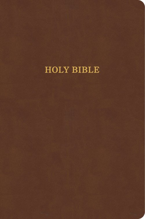 KJV Large Print Thinline Bible, Value Edition, Brown LeatherTouch