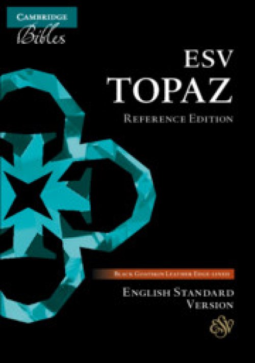 ESV Topaz Reference Bible, Black Goatskin Leather