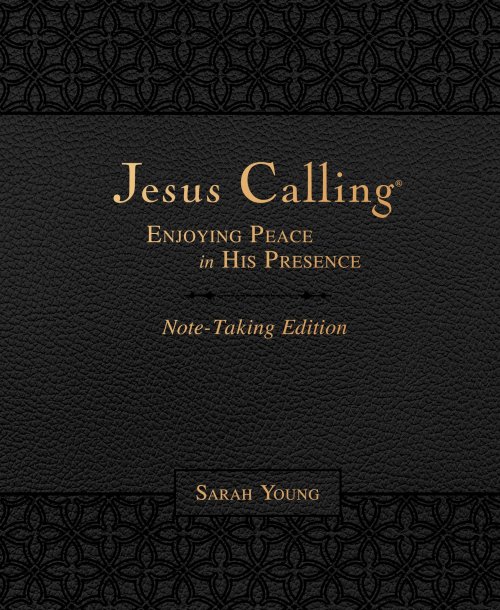 Jesus Calling Note-Taking Edition, Leathersoft, Black, with Full Scriptures