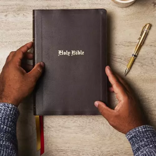 KJV Holy Bible: Super Giant Print with 43,000 Cross References, Brown Bonded Leather, Red Letter, Comfort Print: King James Version