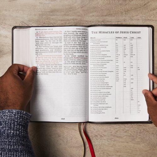 KJV Holy Bible: Super Giant Print with 43,000 Cross References, Brown Bonded Leather, Red Letter, Comfort Print: King James Version