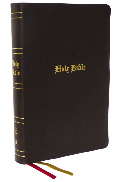 KJV Holy Bible: Super Giant Print with 43,000 Cross References, Brown Bonded Leather, Red Letter, Comfort Print (Thumb Indexed): King James Version