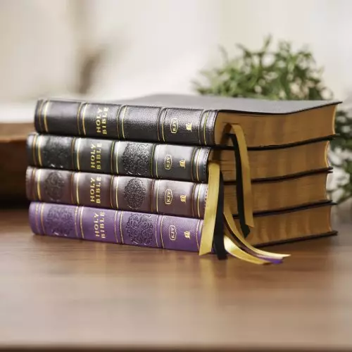 KJV Holy Bible with 73,000 Center-Column Cross References, Purple Leathersoft, Red Letter, Comfort Print: King James Version