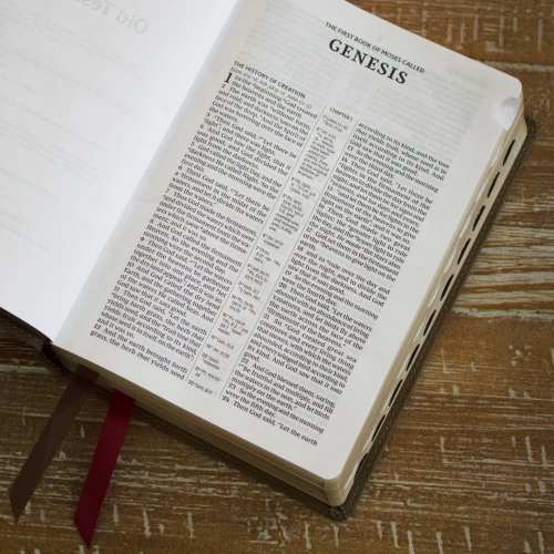 NKJV, Compact Center-Column Reference Bible, Dark Rose Leathersoft, Red Letter, Comfort Print (Thumb Indexed)