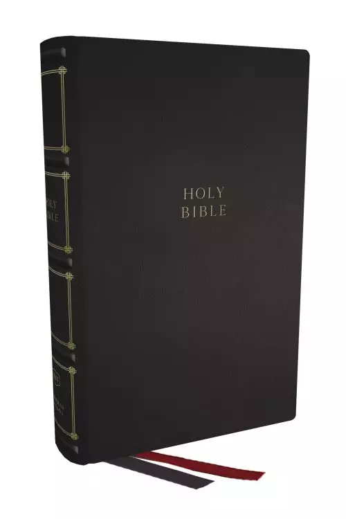 KJV Holy Bible: Compact Bible with 43,000 Center-Column Cross References, Black Genuine Leather, Red Letter, Comfort Print (Thumb Indexing): King James Version