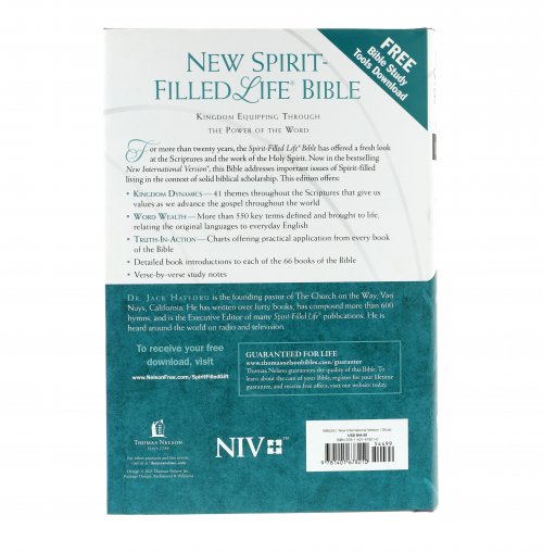 NIV New Spirit Filled Life Bible, Hardback, Study, Maps, Book Introductions, Articles, Concordance, Footnotes, Cross References, Ribbon Marker