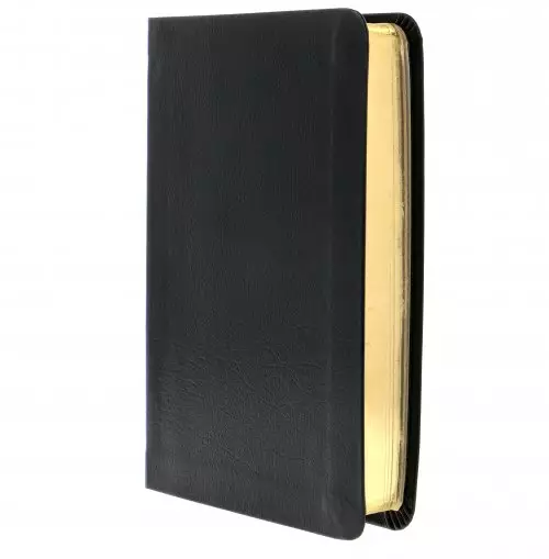 NLT Compact, Bible, Black, Bonded Leather, Gilt Edge, Ribbon Marker, Presentation Page, Sewn Binding