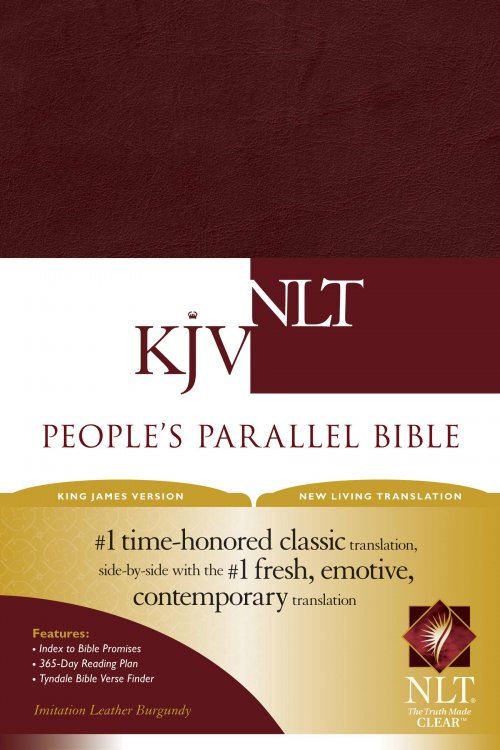 KJV / NLT People's Parallel Bible Burgundy Imitation Leather