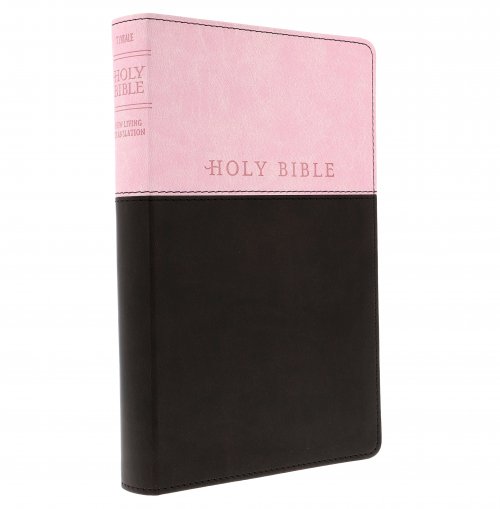 NLT Gift Bible, Pink and Brown, Imitiation Leather, Red Letter, Presentation Page, Concordance, Ribbon Marker, Book Introductions, Durable Cover