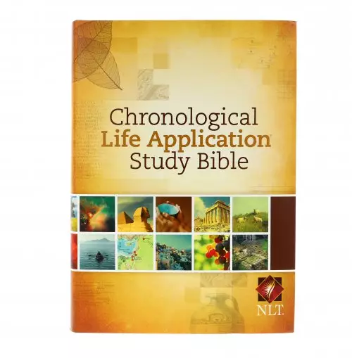 NLT Chronological Life Application Study Bible, Brown, Hardcover, Illustrated, Presentation Page, Maps, Notes, Cross-Reference, Book Introductions