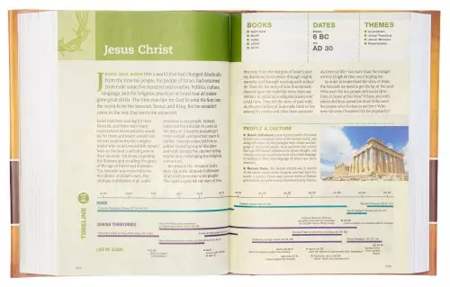 NLT Chronological Life Application Study Bible, Brown, Hardcover, Illustrated, Presentation Page, Maps, Notes, Cross-Reference, Book Introductions