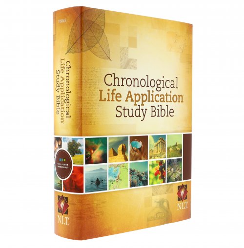 NLT Chronological Life Application Study Bible, Brown, Hardcover, Illustrated, Presentation Page, Maps, Notes, Cross-Reference, Book Introductions