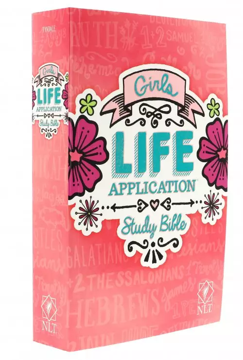 NLT Girls Life Application Study Bible, Pink, Paperback