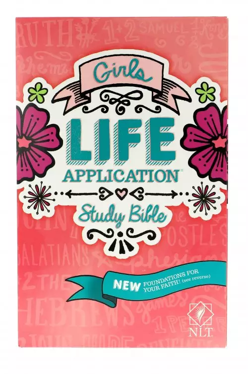 NLT Girls Life Application Study Bible, Pink, Paperback