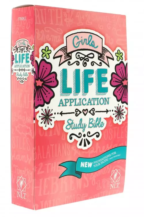 NLT Girls Life Application Study Bible, Pink, Paperback