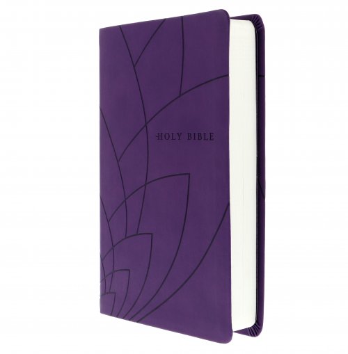 NLT Gift, Bible, Purple, Imitiation Leather, Presentation Page, Concordance, Red Letter, Ribbon Marker