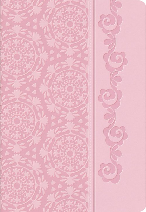 NKJV Women of Faith Devotional Bible: Pink, Leather-look